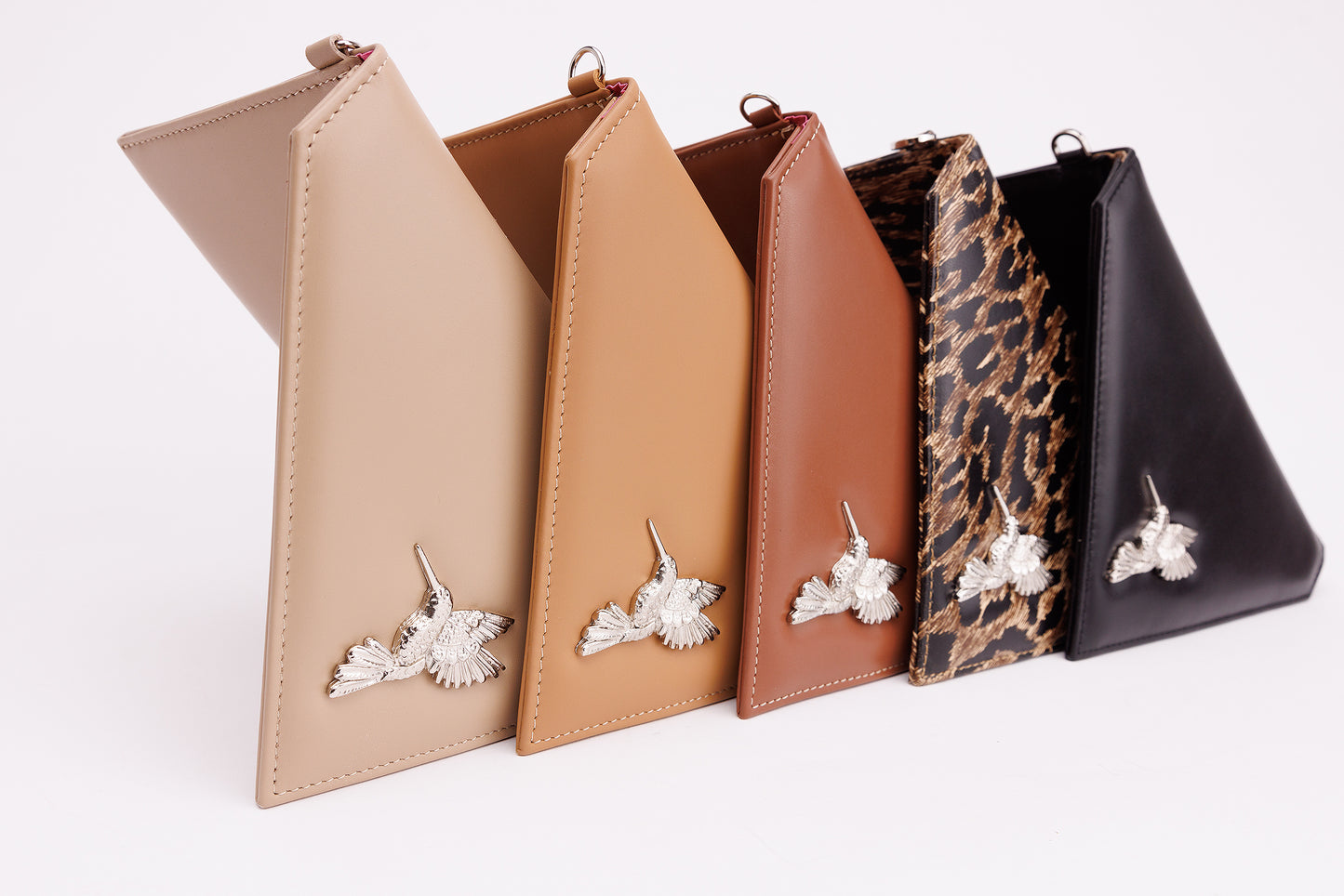 Sophie camel envelope leather bag