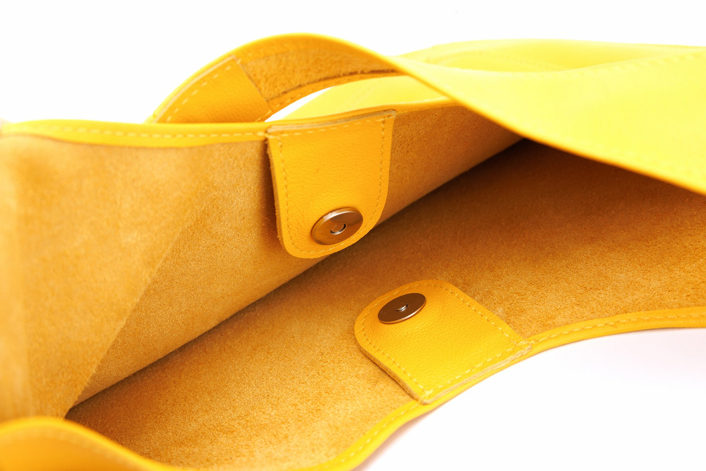 Horizon Yellow leather shopper bag