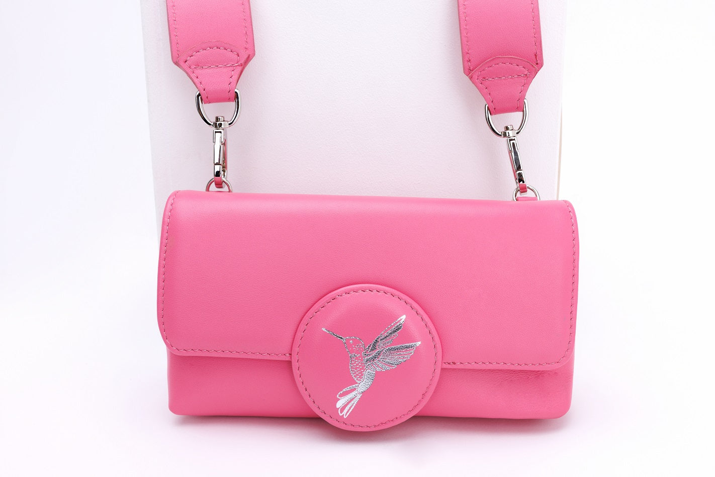 Humming Pink leather bag