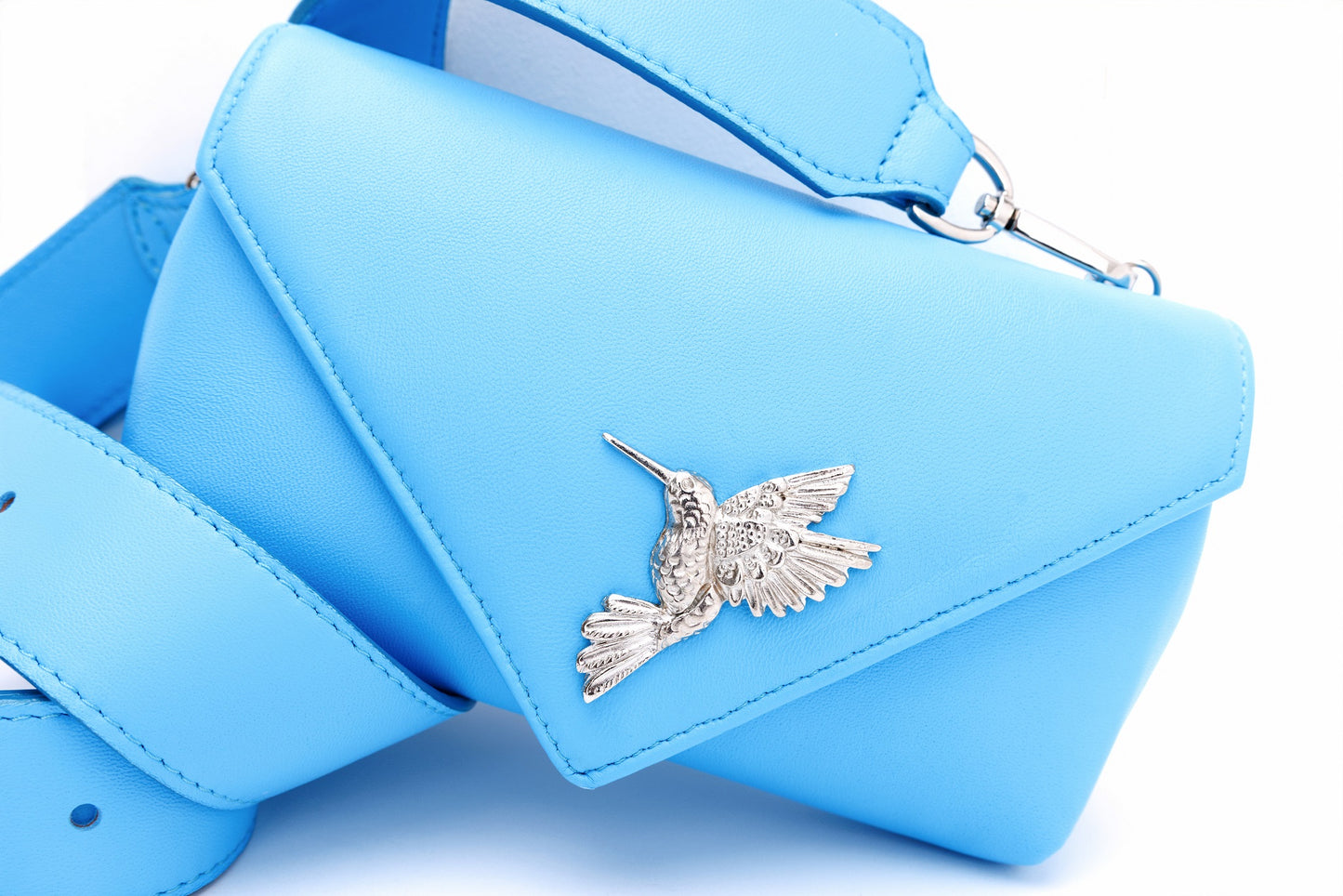 Flare Blue leather bag