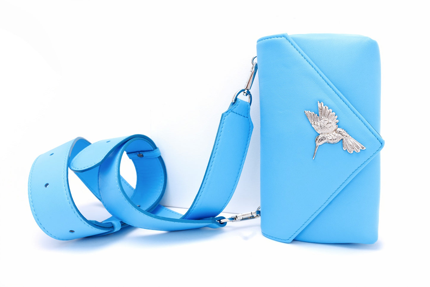 Flare Blue leather bag