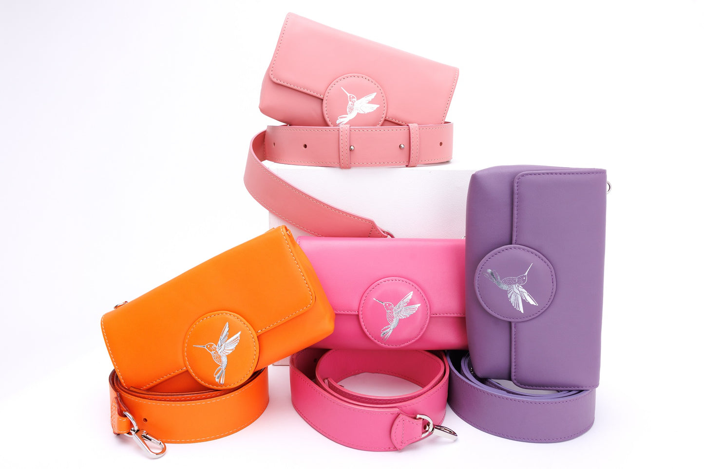 Humming Orange leather bag