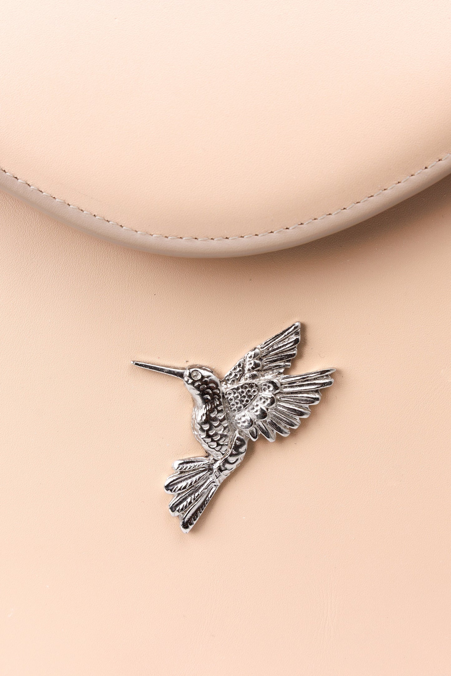 Morning Bloom beige leather bag