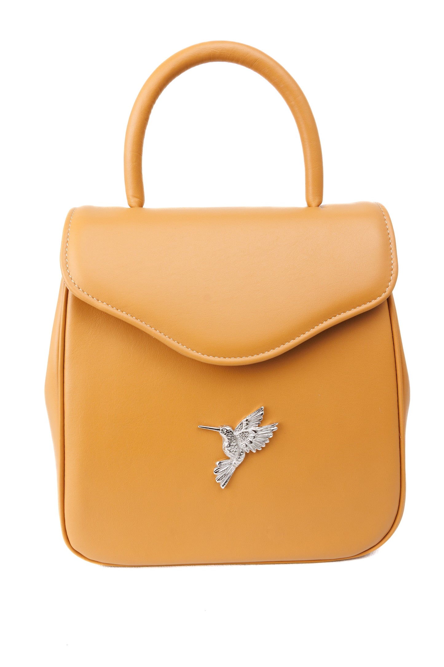 Morning Bloom camel leather bag