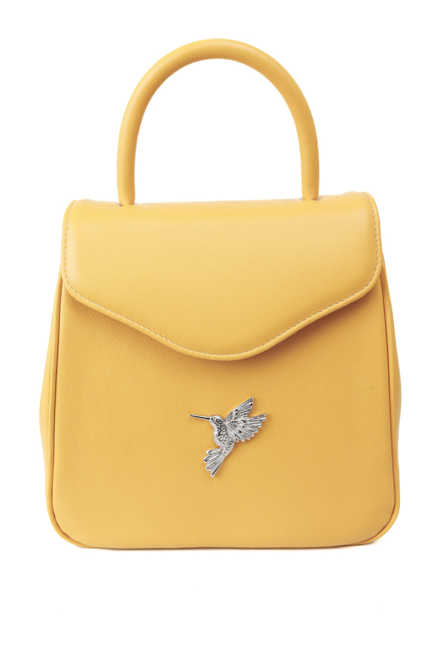Morning Bloom yellow leather bag