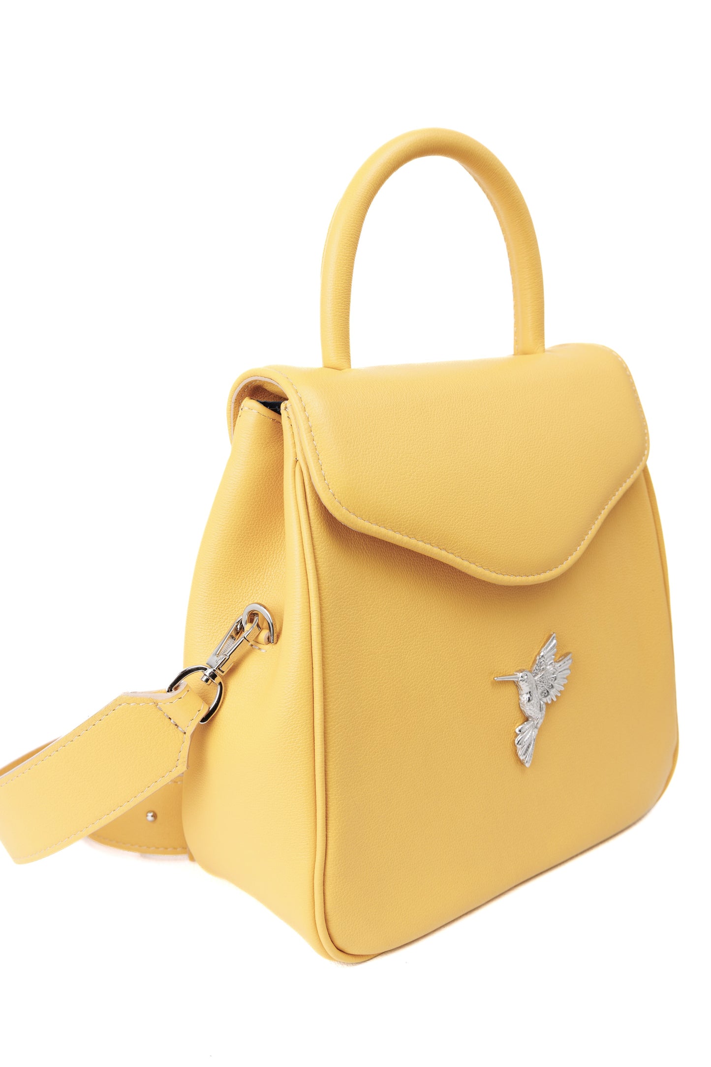 Morning Bloom yellow leather bag