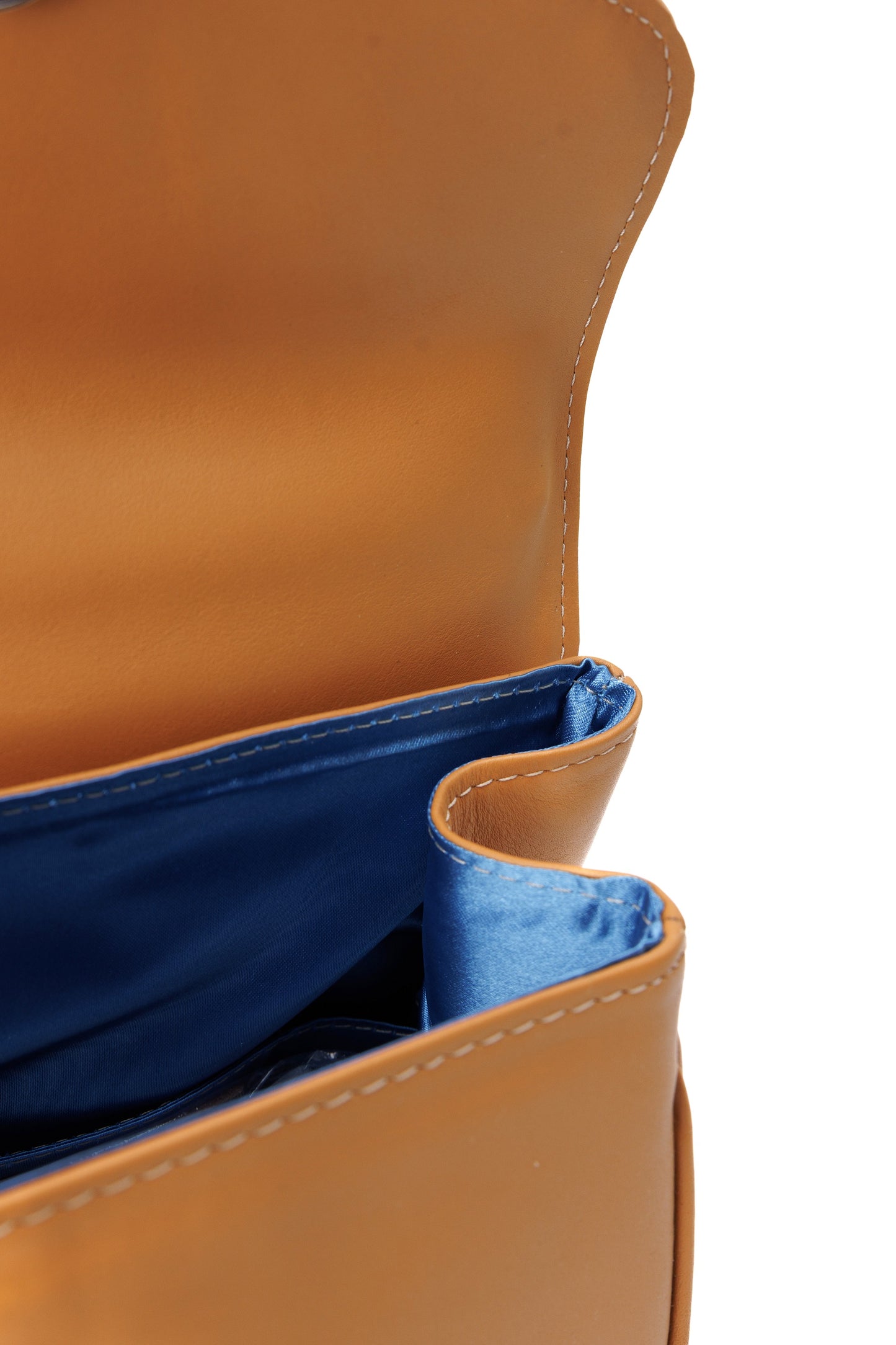 Morning Bloom camel leather bag