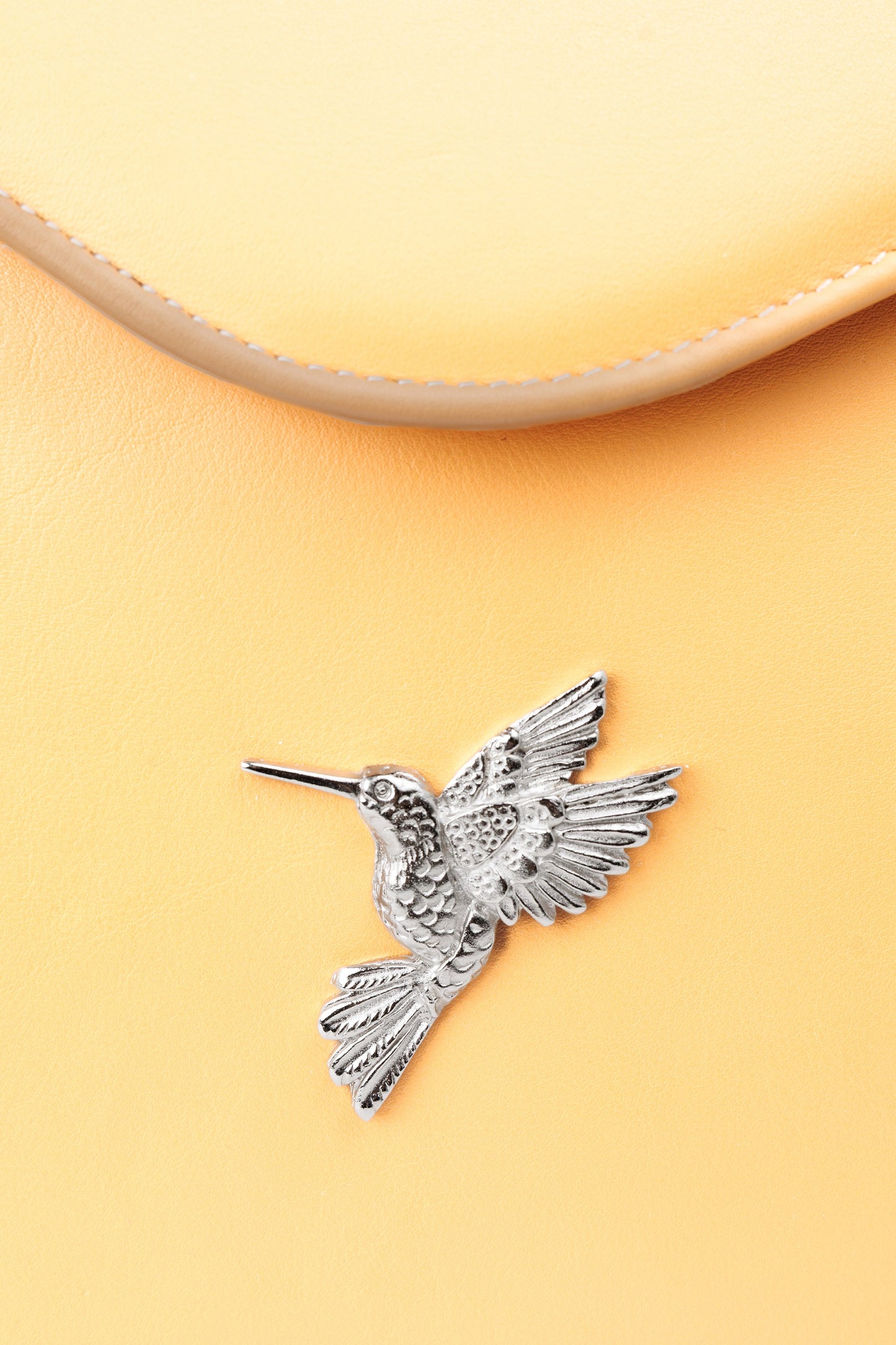 Morning Bloom yellow leather bag