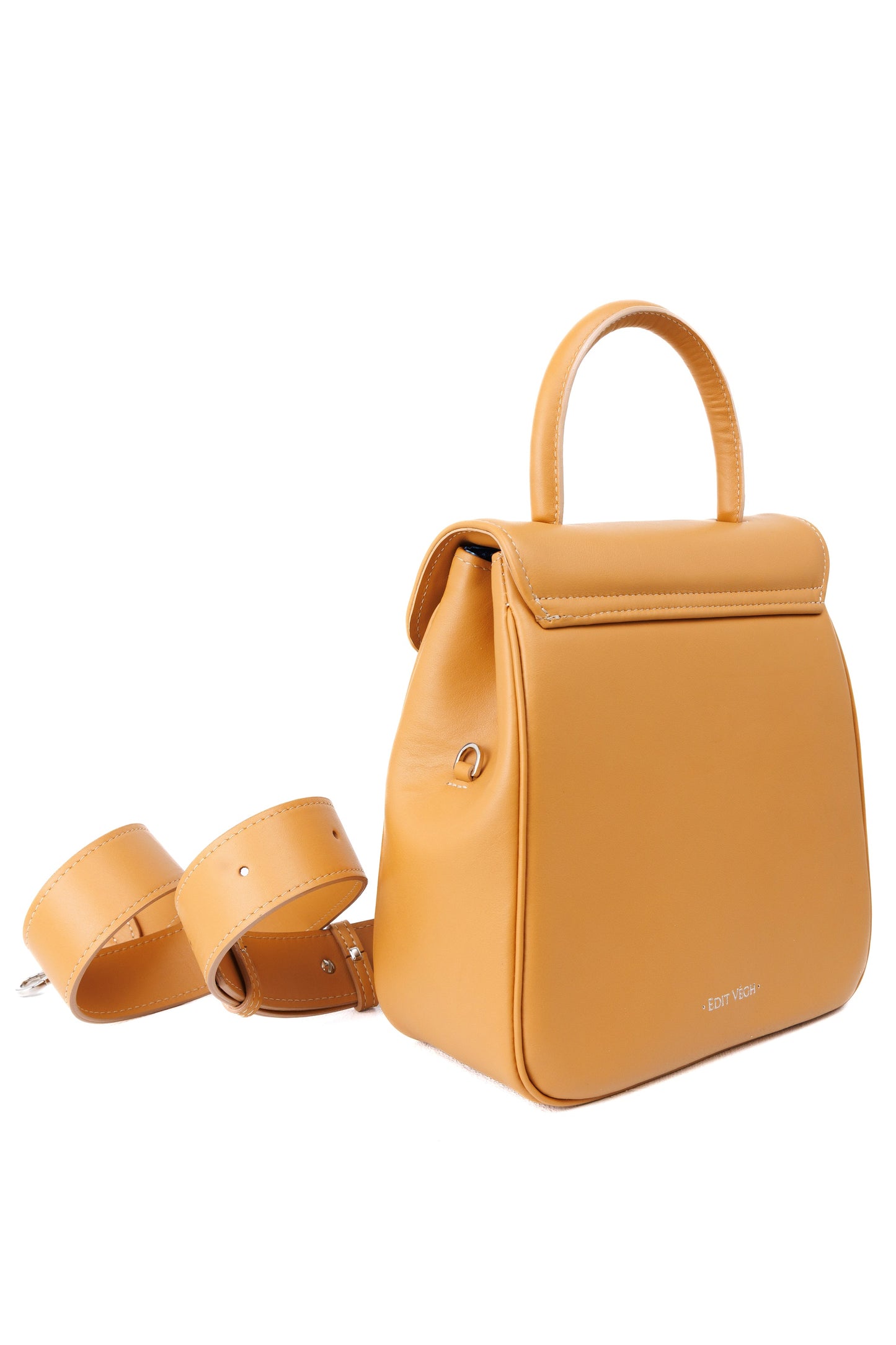 Morning Bloom camel leather bag