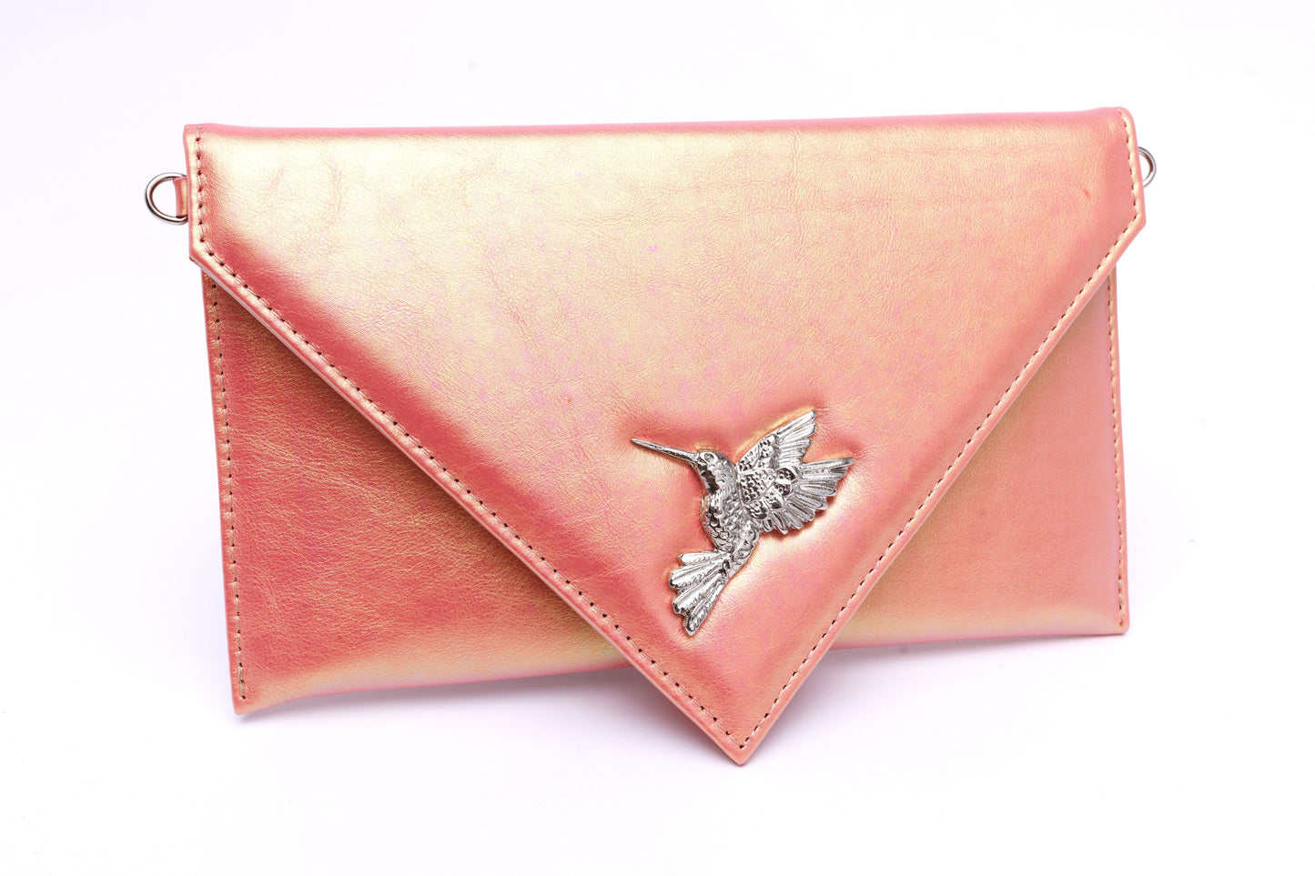 Sophie champagne pink envelope with hummingbird