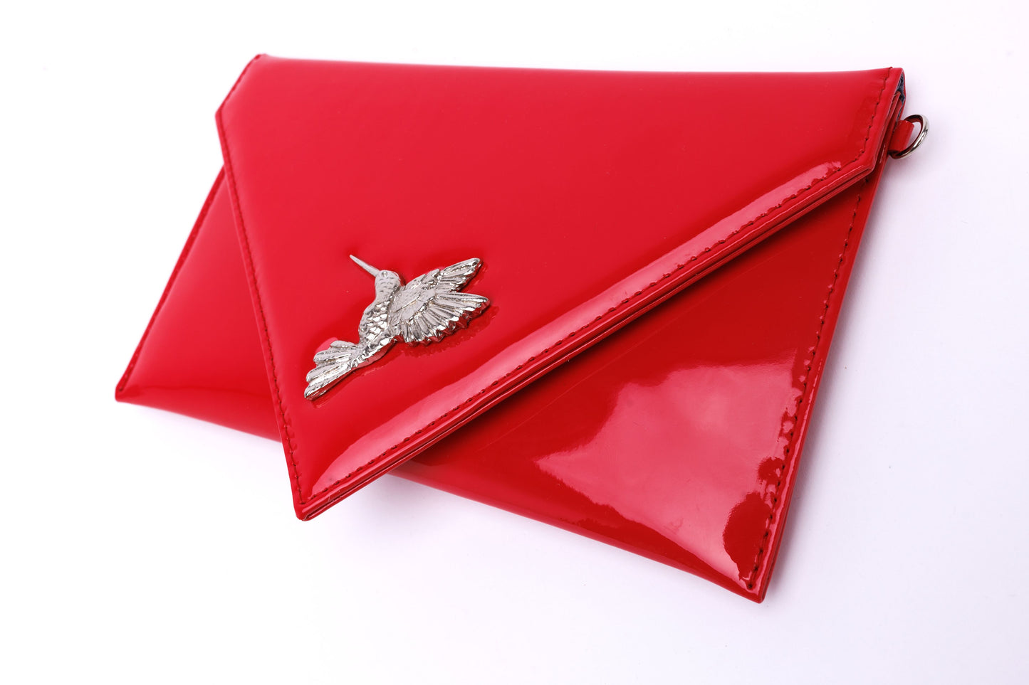 Sophie bordeaux envelope with hummingbird