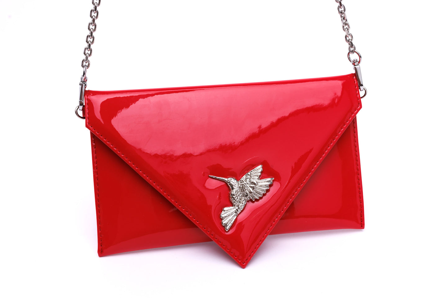 Sophie bordeaux envelope with hummingbird