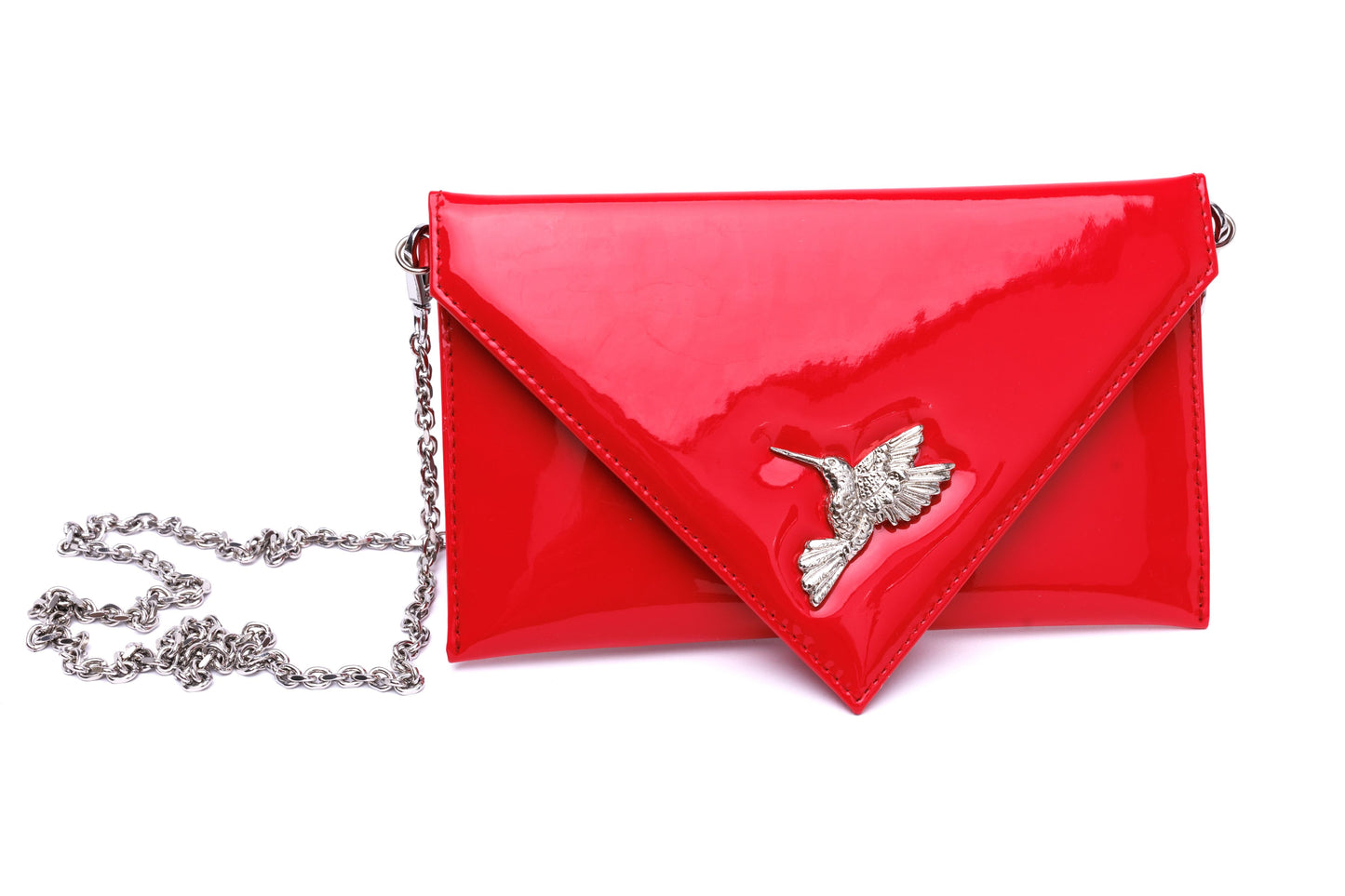 Sophie bordeaux envelope with hummingbird