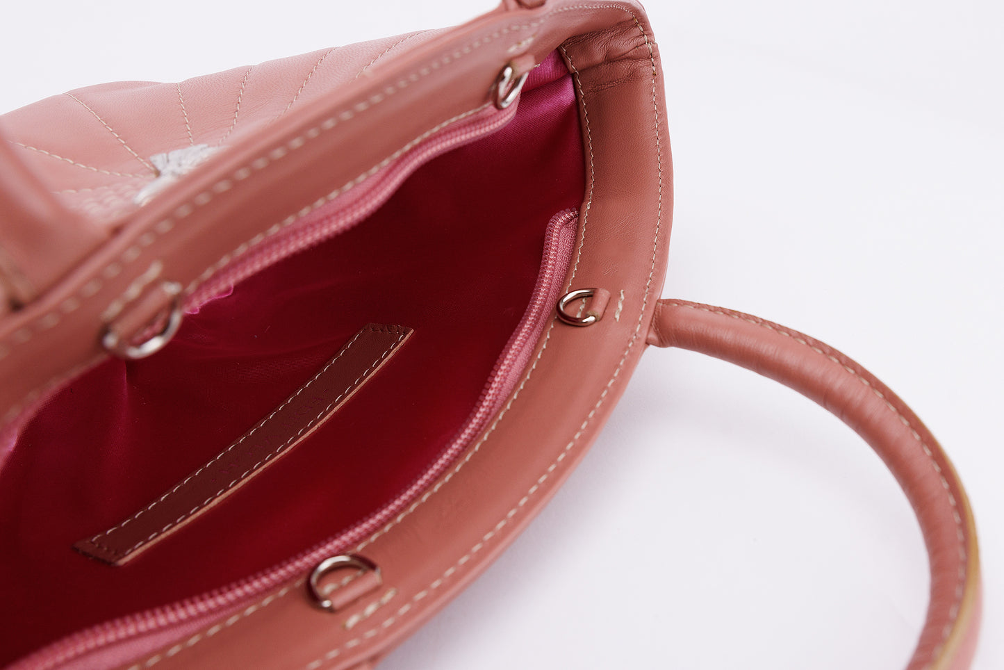 Schell mini cocoa leather bag