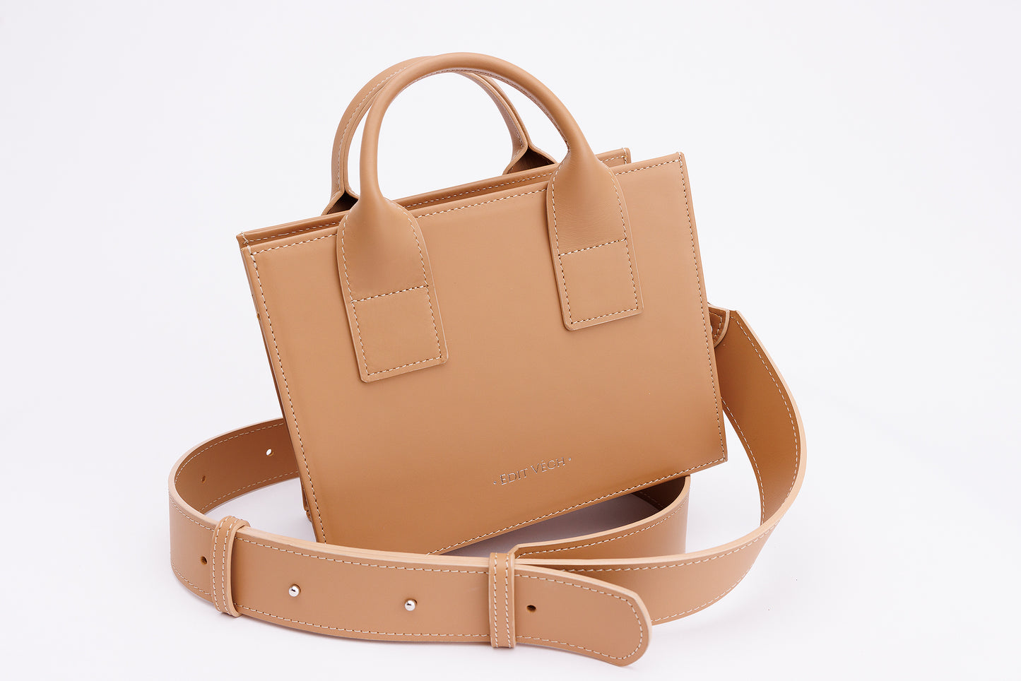 Roxy mini camel leather bag