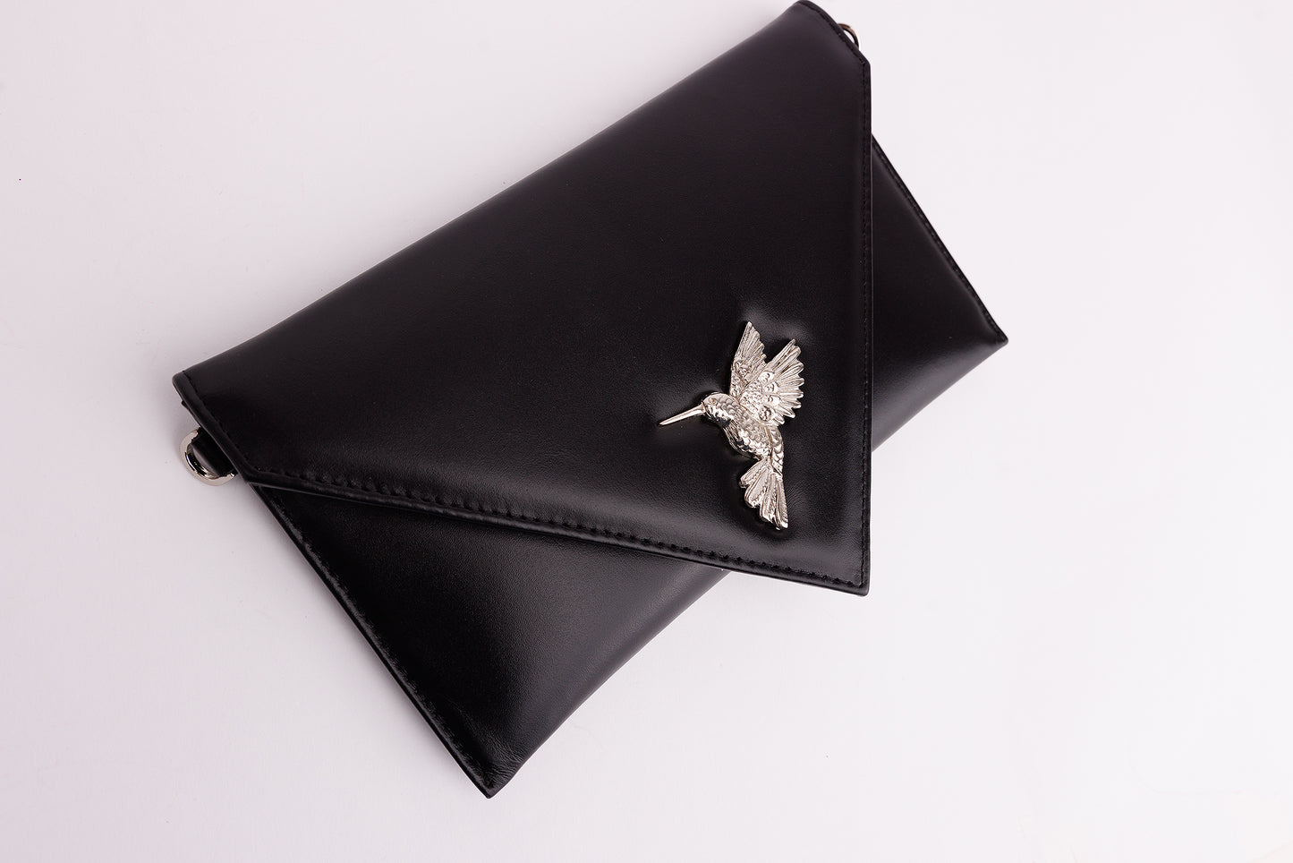 Sophie black envelope leather bag