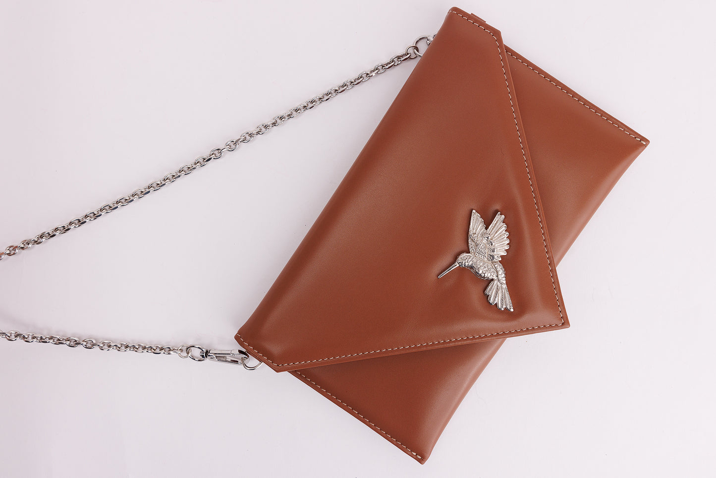 Shopie chocolate envelope leather bag