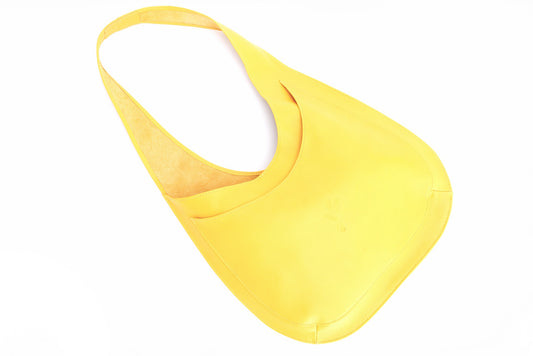 Horizon Yellow leather shopper bag