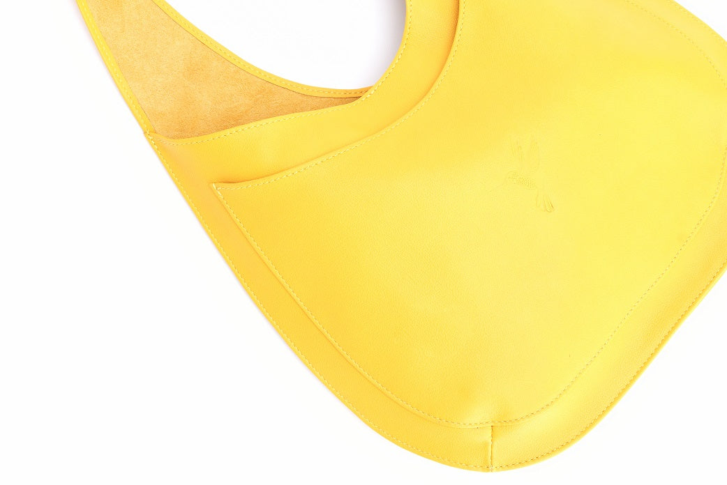 Horizon Yellow leather shopper bag