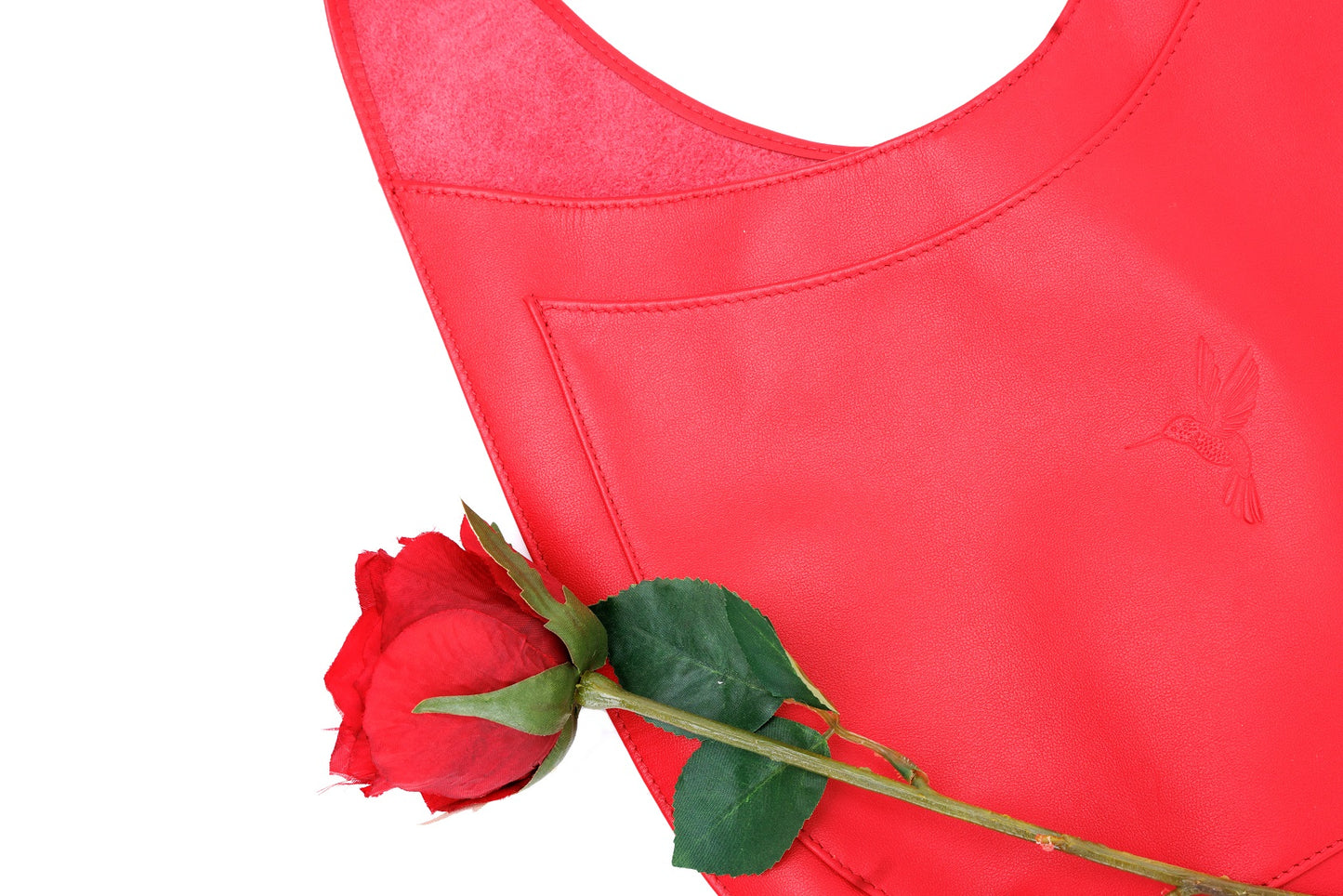 Horizon Red leather shopper bag